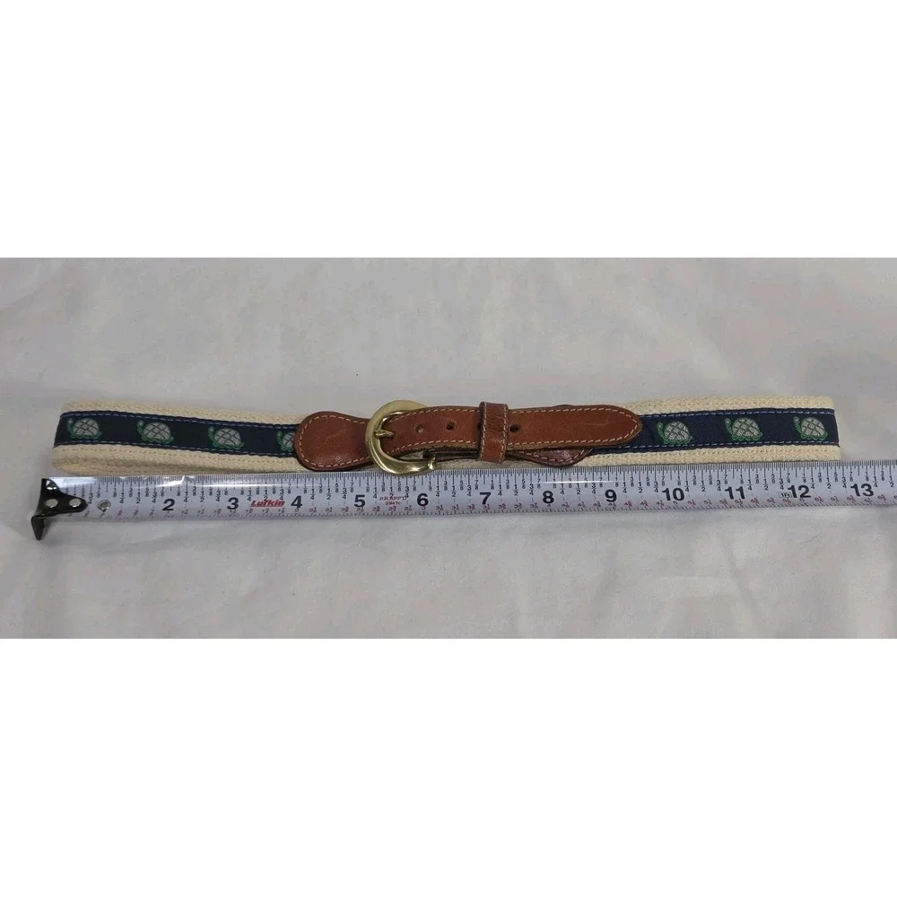 Turtle Canvas Webbed Ribbon Belt Boy 26